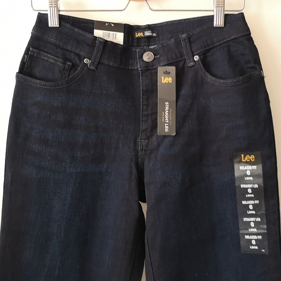 LEE Women's Jeans NWT Size 6 (long) Dark Blue - Picture 2 of 6